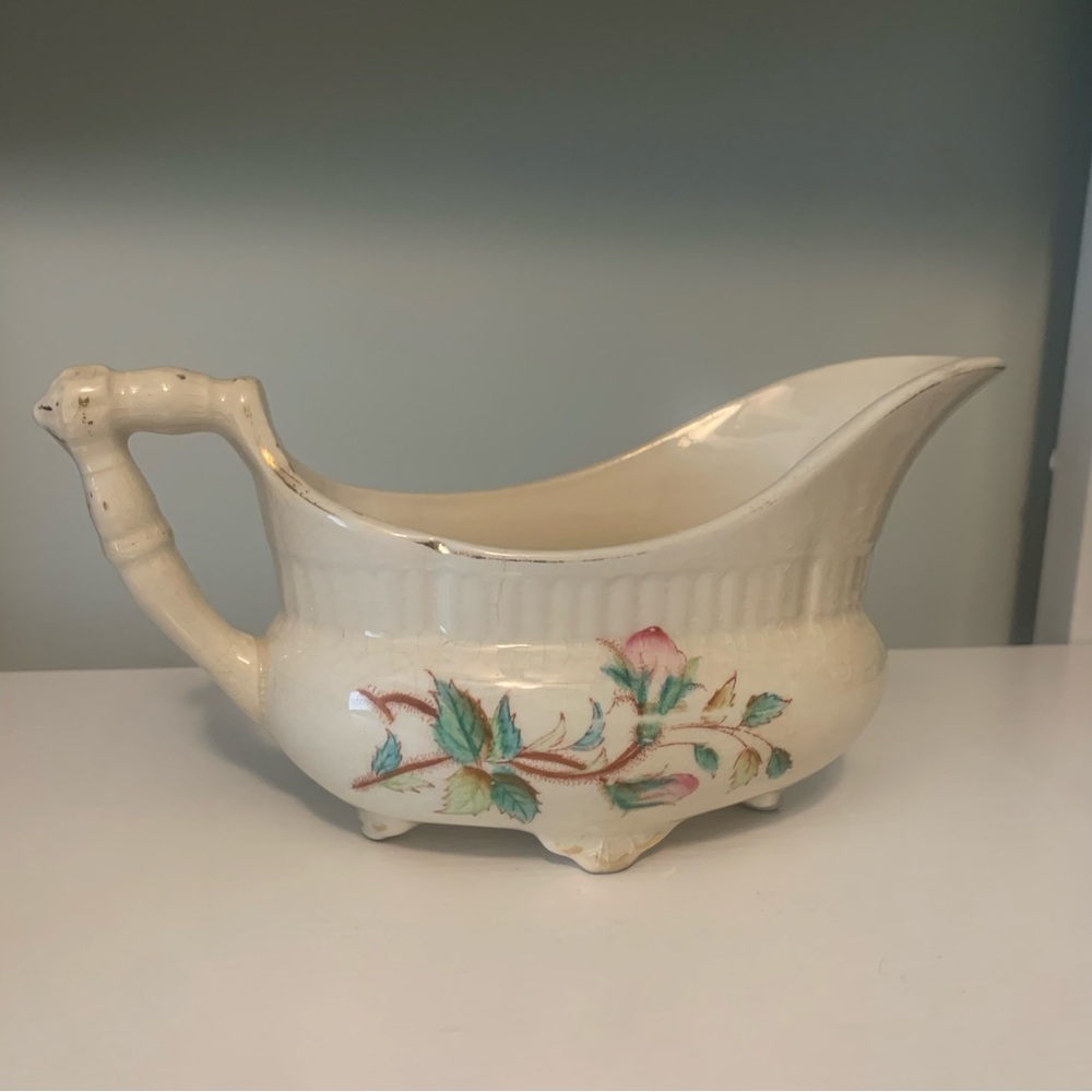 Vintage Floral Gravy Boat
